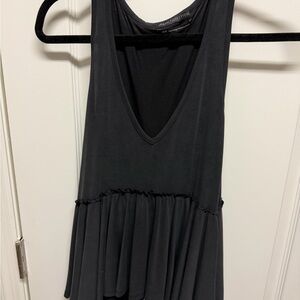 Urban Outfitters Charcoal Flowy Tank Top